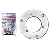 Lopolight Circular Baseplate, For Horizontal Mount Navigation Lights, 130mm Dia x 14mm, Silver Anodized Aluminum, Includes Mounting Hardware