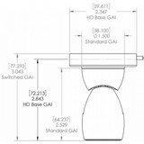 Lumitec GAI2 LED Positionable Light, 10-30V, 6W, IP67, Surface Mount, 5000K Cool White, White Housing, 340 lm