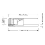 Imtra - Tide PowerLED Downlight - 10-40VDC, Polished Stainless Steel, Warm White, 3.2W, IP40 (ILIM57001)