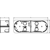 Vimar Hollow-Wall Flush-Mount Box, 6/7-Module, 68 mm Cutout, GW 850°C - Apollo Lighting