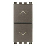 Vimar Arké Two Interlocked Push Buttons, 10A 250V, IP40, Directional Arrows