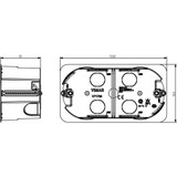 Vimar - Mounting Box - 4 Modules, Flush-Mount, Blue, For Hollow Walls, 50.00 mm Depth (VMV71704) - Apollo Lighting Vimar - Mounting Box - 4 Modules, Flush-Mount, Blue, For Hollow Walls, 50.00 mm Depth (VMV71704) - Apollo Lighting