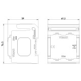 Vimar Idea 2-Module DIN-Rail Mounting Frame, DIN 60715 TH35, RAL 7035 - Apollo Lighting