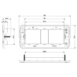 Vimar Idea 5-Module Mounting Frame, With Screws, Grey