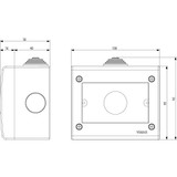 Vimar Idea/8000 Surface Enclosure, 3-Module, IP40, RAL 7035 Grey