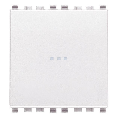 Vimar - Eikon 20101 Axial 1-Way Rocker Button - 1P 16 AX 250 V, Lightable, Replaceable Button - Apollo Lighting