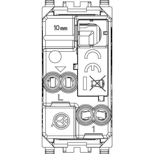 Vimar Eikon 1-Way Switch, 16AX 250V, Lightable, Replaceable Button