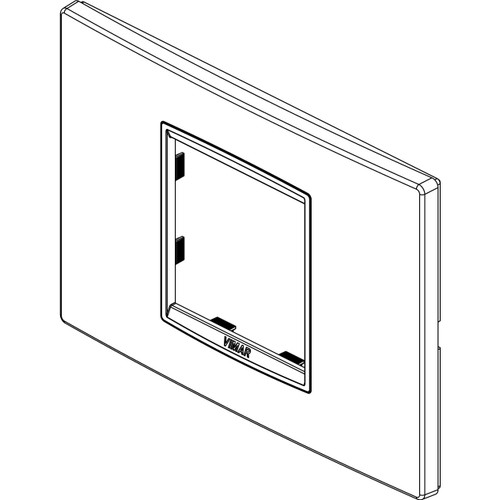 Vimar - Eikon 20652 Classic Cover Plate - 2 Modules, Metal - Apollo Lighting