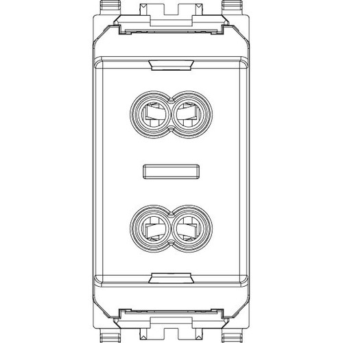 Vimar Eikon Polarized SELV 2P Socket Outlet, For 01616/01617 Plugs, 6A, 24V - Apollo Lighting