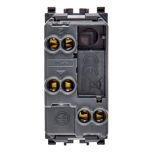 Vimar Eikon 2-Way Rocker Switch, 1P, 16AX, 250V, IP40, Lightable, Replaceable Button