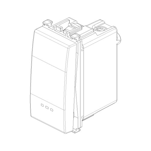 Vimar Eikon 2-Way Rocker Switch, 1P, 16AX, 250V, IP40, Lightable, Replaceable Button