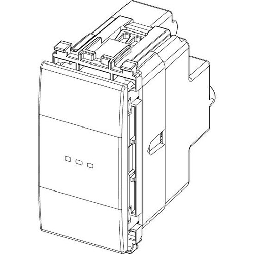 Vimar Eikon Axial 1P 16AX Reversing Switch, 250V, IP40, Lightable, Replaceable Button