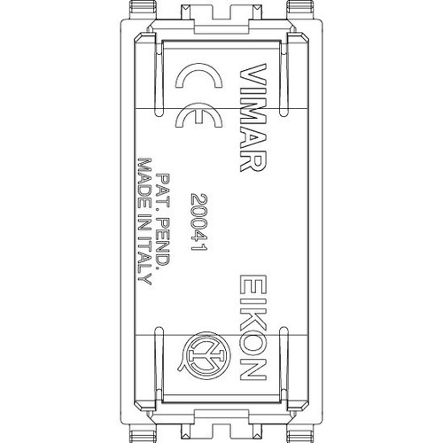 Vimar Eikon Blank Module, 1 Module, Flush Mount, Halogen-Free