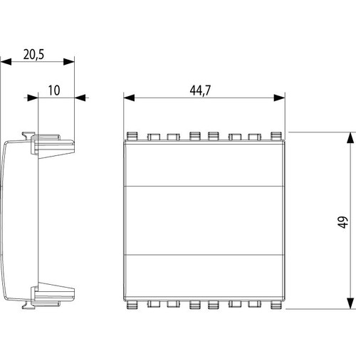 Vimar Eikon 2-Module Blank Module, Flush Mount, Halogen-Free Thermoplastic - Apollo Lighting