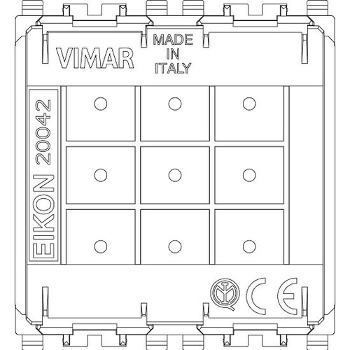 Vimar Eikon 2-Module Blank Module, Flush Mount, Halogen-Free Thermoplastic - Apollo Lighting