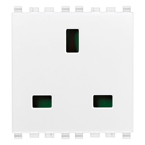 Vimar Eikon English Standard SICURY Socket Outlet, 13A, 250V, 2 Module