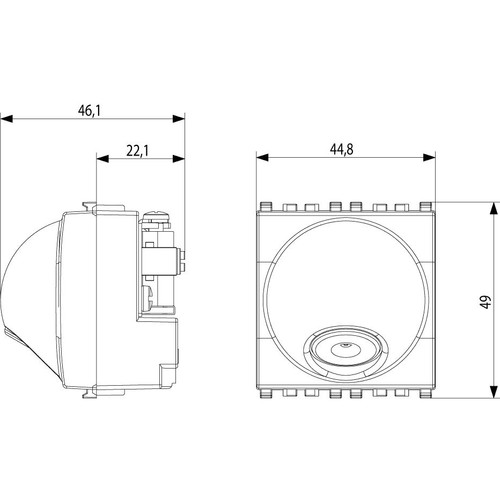 Vimar Eikon Cable Outlet, 20A 250V, 2P+E Terminal Bar, 2 Modules - Apollo Lighting