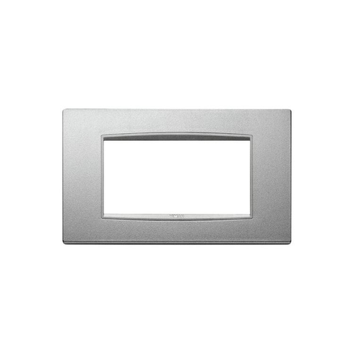 Vimar Eikon Classic 4-Module Cover Plate, For 21614 Mounting Frame, 142.3 x 84.8 x 8.9 mm, IP00, Clamp Mounting, Horizontal/Vertical Orientation