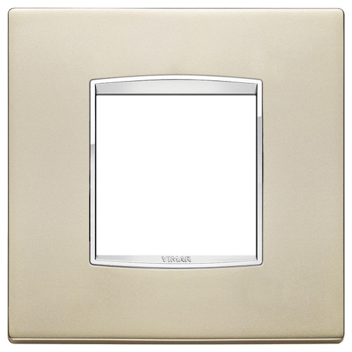 Vimar - Eikon 20647 Classic Cover Plate - 2 Module, Metal - Apollo Lighting