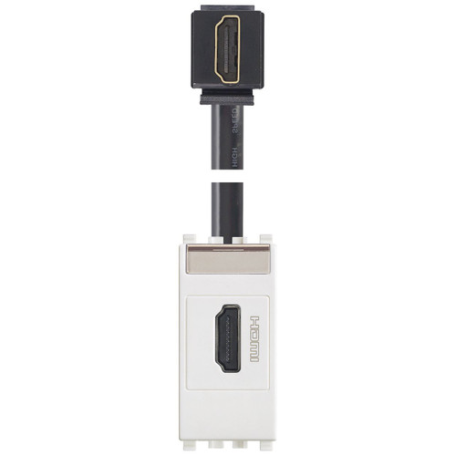 Vimar Eikon HDMI 2.1b Socket Outlet, 1 Module, IP20, Keystone Fixing