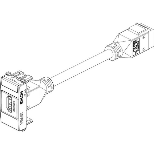 Vimar Eikon HDMI 2.1b Socket Outlet, 1 Module, IP20, Keystone Fixing