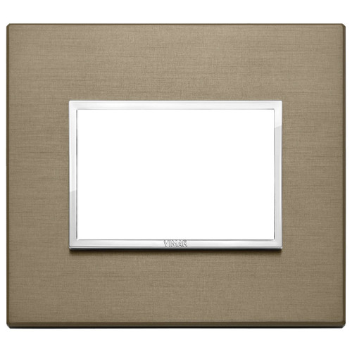 Vimar - Eikon EVO 21653 Cover Plate - 3 Module, Metal - Apollo Lighting