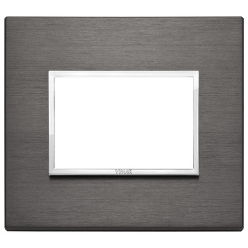 Vimar - Eikon EVO 21653 Cover Plate - 3 Module, Metal - Apollo Lighting