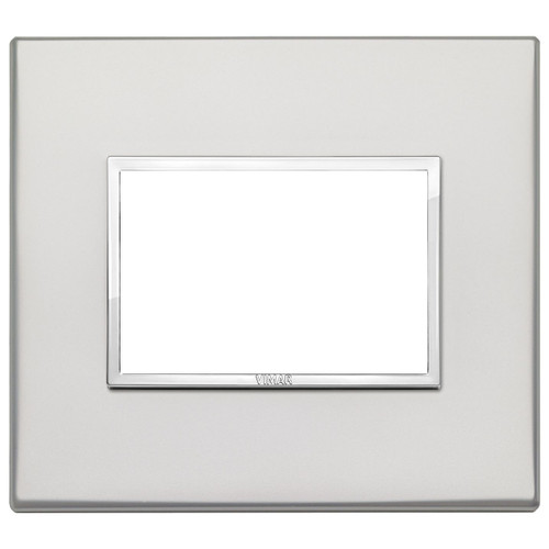 Vimar - Eikon EVO 21653 Cover Plate - 3 Module, Metal - Apollo Lighting