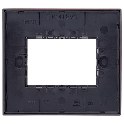 Vimar - Eikon EVO 21653 Cover Plate - 3 Module, Metal - Apollo Lighting