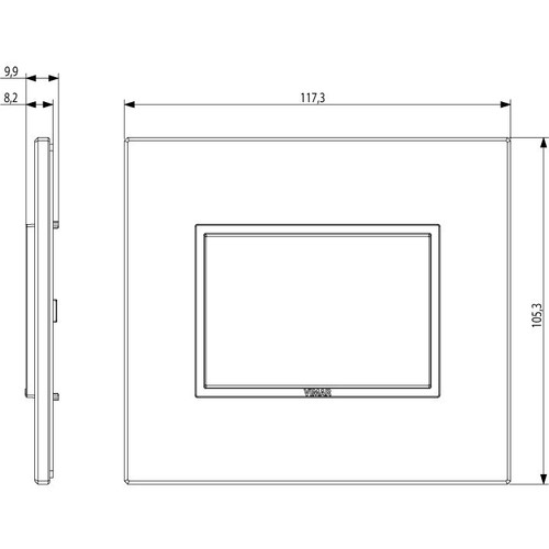 Vimar - Eikon EVO 21653 Cover Plate - 3 Module, Metal - Apollo Lighting
