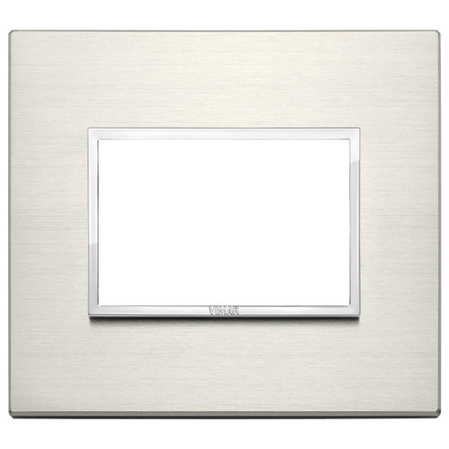 Vimar - Eikon EVO 21653 Cover Plate - 3 Module, Metal - Apollo Lighting