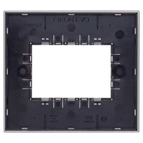 Vimar - Eikon EVO 21653 Cover Plate - 3 Module, Metal - Apollo Lighting