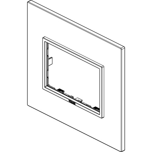 Vimar Eikon EVO 21653 Cover Plate, 3-Module, Clamp Fixing, For Support 21613