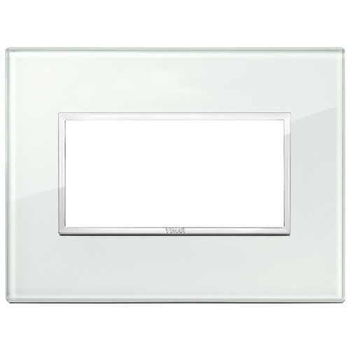 Vimar Eikon EVO 21654 4-Module Cover Plate, IP00, Clamp Mounting