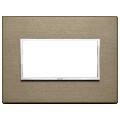 Vimar Eikon EVO 21654 4-Module Cover Plate, IP00, Clamp Mounting