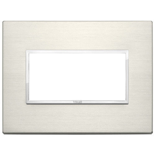 Vimar Eikon EVO 21654 4-Module Cover Plate, IP00, Clamp Mounting