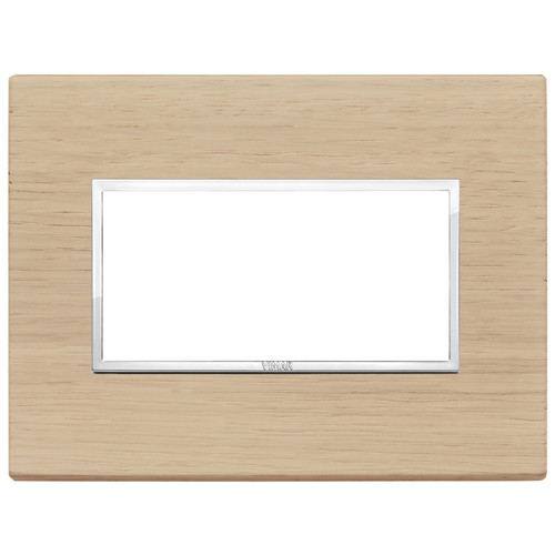 Vimar Eikon EVO 21654 4-Module Cover Plate, IP00, Clamp Mounting