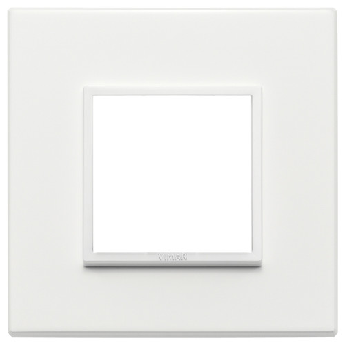 Vimar Eikon EVO 21642 2-Module Cover Plate, Square, Clamp Mount