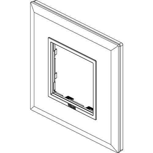 Vimar Eikon EVO 21642 2-Module Cover Plate, Square, Clamp Mount