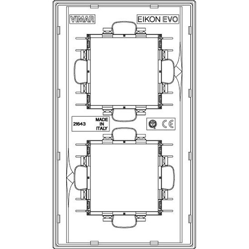 Vimar - Eikon EVO 21643 Cover Plate - 4-Module, Metal - Apollo Lighting