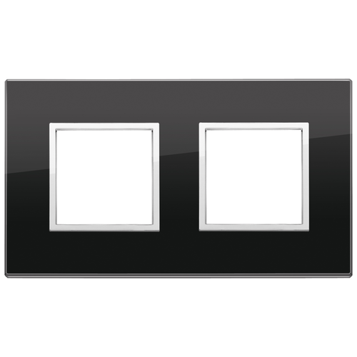 Vimar Eikon EVO 4-Module Cover Plate, 2+2 Layout, 71 mm Centers, Horizontal/Vertical Mount