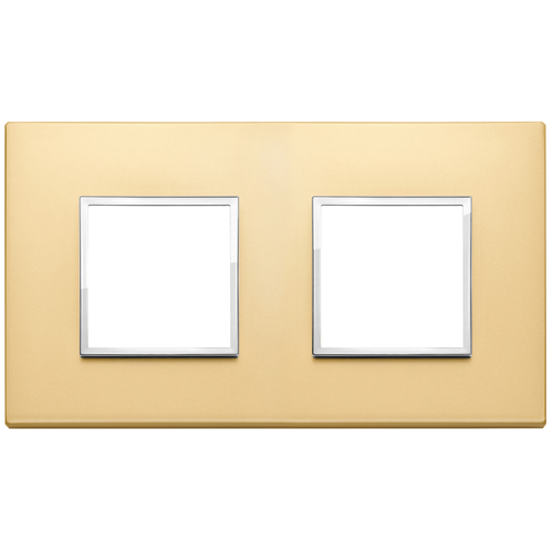 Vimar Eikon EVO 4-Module Cover Plate, 2+2 Layout, 71 mm Centers, Horizontal/Vertical Mount