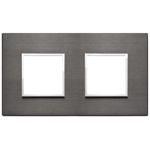 Vimar Eikon EVO 4-Module Cover Plate, 2+2 Layout, 71 mm Centers, Horizontal/Vertical Mount