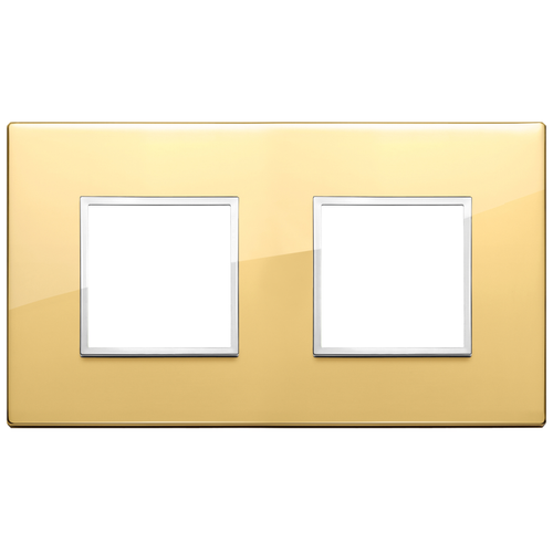 Vimar Eikon EVO 4-Module Cover Plate, 2+2 Layout, 71 mm Centers, Horizontal/Vertical Mount