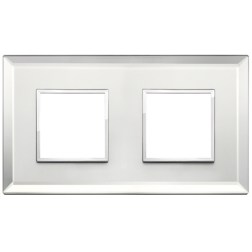 Vimar Eikon EVO 4-Module Cover Plate, 2+2 Layout, 71 mm Centers, Horizontal/Vertical Mount
