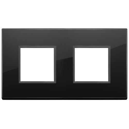 Vimar Eikon EVO 4-Module Cover Plate, 2+2 Layout, 71 mm Centers, Horizontal/Vertical Mount