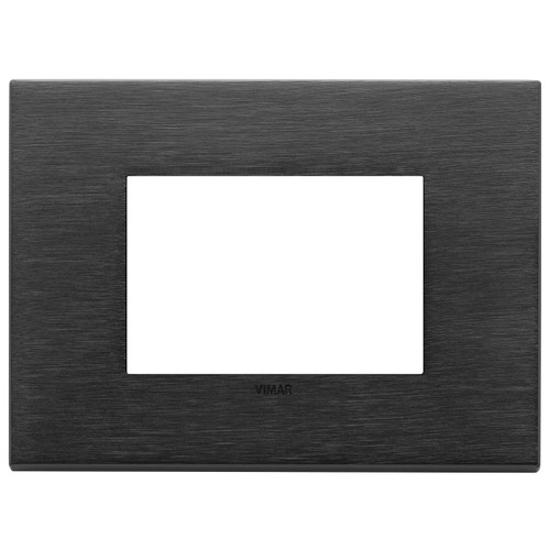 Vimar - Eikon EXÉ 22653 Cover Plate - 3 Module, Metal - Apollo Lighting