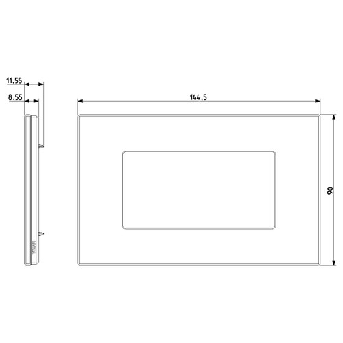 Vimar Eikon EXÉ 4-Module Cover Plate, 144.5 x 90 mm