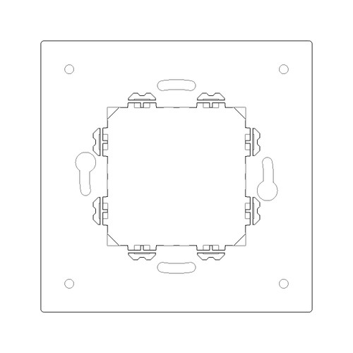 Vimar Eikon Exé RF Device Mounting Frame, For Ocean Bluetooth ZigBee Radio Controls, 2-Module