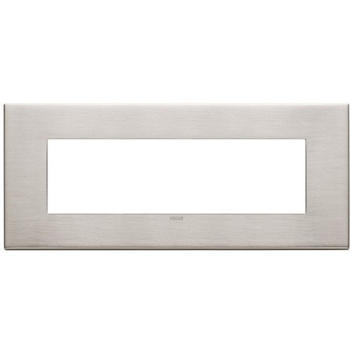 Vimar - Eikon EXÉ 22657 Cover Plate - 7 Module, Metal - Apollo Lighting